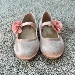 Cat & Jack Satin Mary Jane Ballet Slippers Size 6T